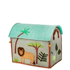 Rice Raffia Toy Baskets - Set Of 3 Jungle Theme Discount