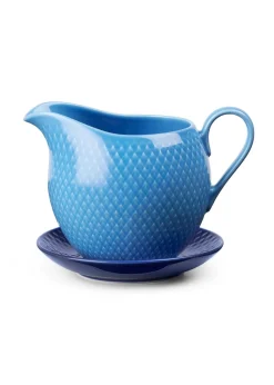 Lyngby Porcelain Rhombe Color Sauce Boat