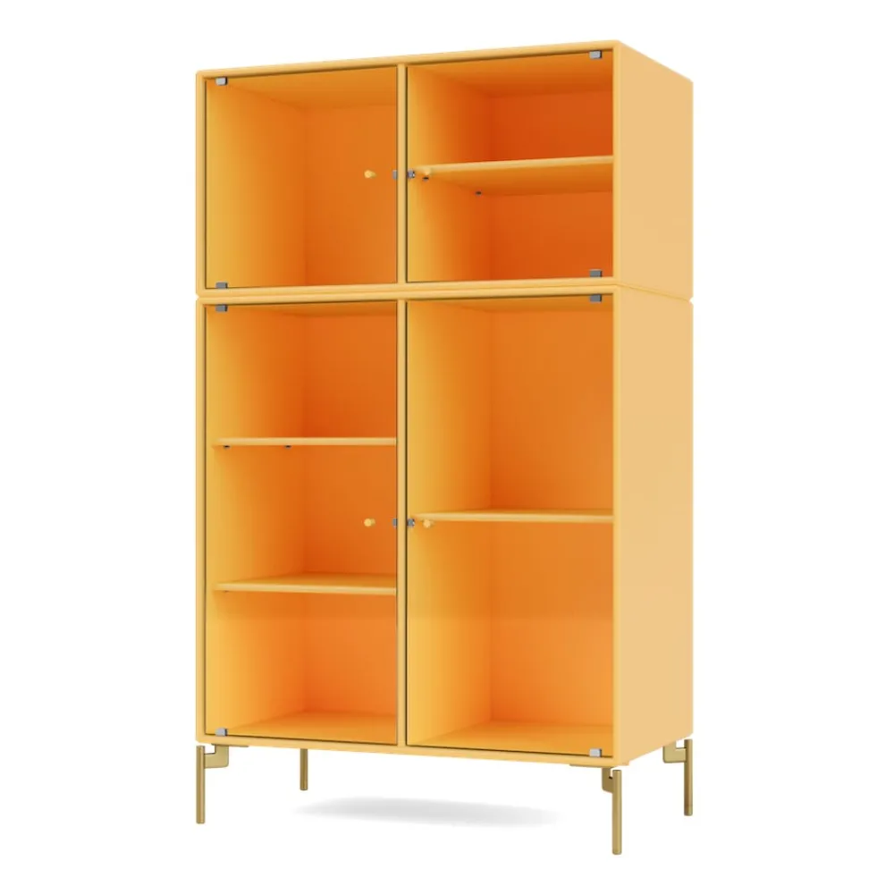 Montana Ripple Cabinet III - With Brass Legs Acacia Best