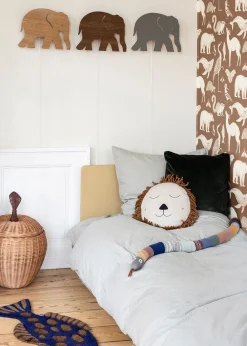 Ferm Living Safari Cushion - Lion Natural Clearance