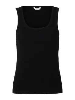 Selected Femme SLFAnna U-neck Tank Top NOOS Black Sale