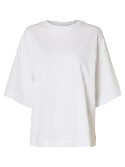 Selected Femme SLFColwoman 2/4 Oversized Tee NOOS White Best