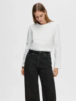 Selected Femme SLFEssential LS Boxy Tee NOOS