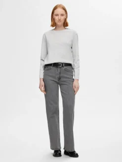 Selected Femme SLFEssential LS Boxy Tee NOOS