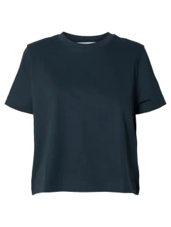 Selected Femme SLFEssential SS Boxy Tee NOOS Dark Sapphire Online