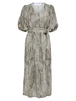 Selected Femme SLFEvita 2/4 Midi Wrap Dress