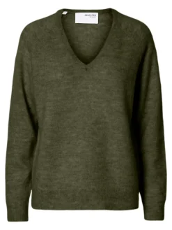 Selected Femme SLFLulu New LS Knit V-Neck NOOS
