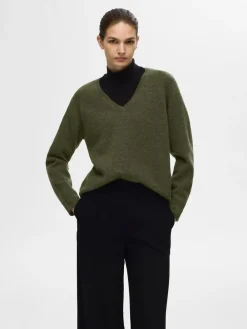 Selected Femme SLFLulu New LS Knit V-Neck NOOS