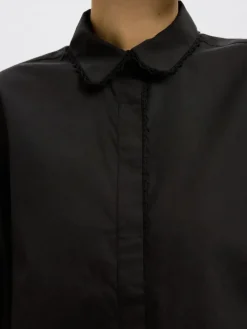 Selected Femme SLFNovi SS Crochet Detail Shirt