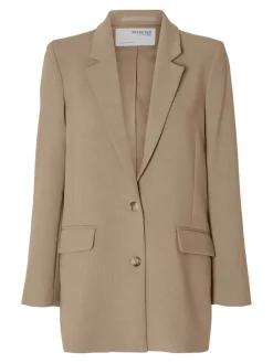 Selected Femme SLFRita LS Relaxed Blazer NOOS Camel Melange Online