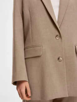 Selected Femme SLFRita LS Relaxed Blazer NOOS Camel Melange Online