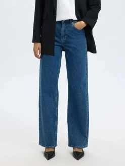 Selected Femme SLFWide Bea-Kori HW Jeans NOOS Medium Blue Denim (col.203) Clearance