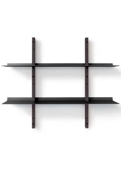 Eva Solo Smile shelving system 2 Stringers / 2 Shelves - Smoked Oak / Black Discount