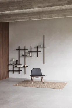 Eva Solo Smile shelving system 2 Stringers / 2 Shelves - Smoked Oak / Black Discount