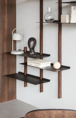 Eva Solo Smile shelving system 2 Stringers / 2 Shelves - Smoked Oak / Black Discount