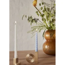 OYOY LIVING Square Solid Brass Candleholder