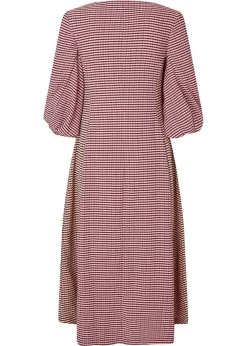 Stine Goya Three-quarter Sleeve Midi Dress Pink/Black Clearance