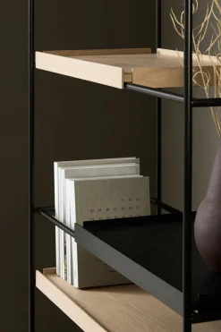 Woud Tray Shelf Style 4 Sort & Eg - Høj Outlet