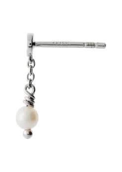 Stine A Tres Petit Etoile Earring With Pearl Silver Outlet