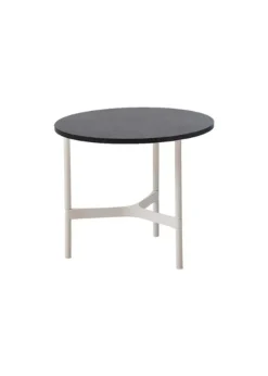 Cane-line Twist Coffee Table - Small Base: White, Aluminium / Top: HPL, Dark Grey Structure Hot