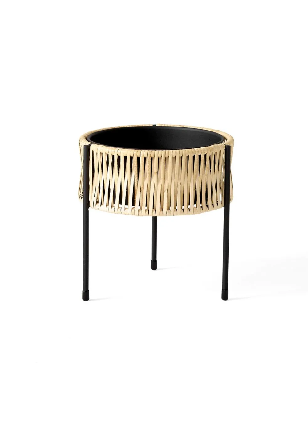Audo Copenhagen Umanoff Planter Black Rattan - small Clearance