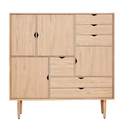 Andersen Furniture Unique's Highboard Oak veneer base / Oak veneer fronts - Incl. 3 shelves Hot