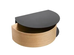 Woud Wallie Shelf Black/Oak Clearance