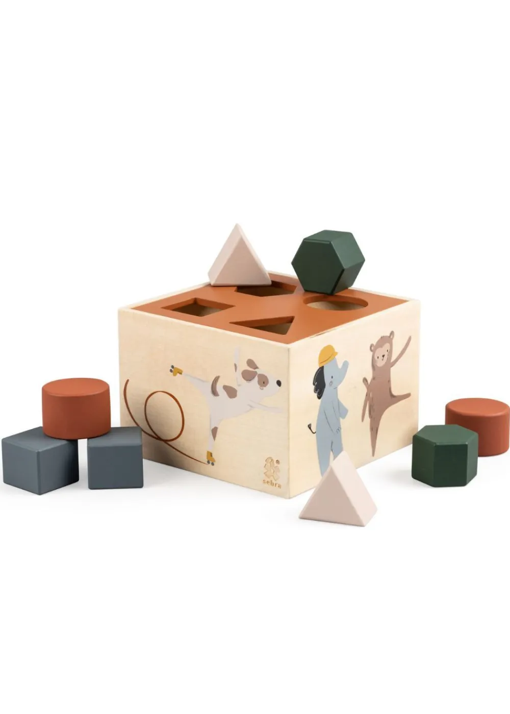 Sebra Wooden Shape Sorter Toes/Builders Outlet