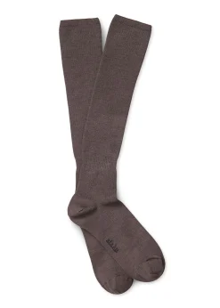 Aiayu Wool Knee Socks Brown Fashion